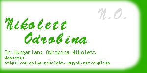 nikolett odrobina business card